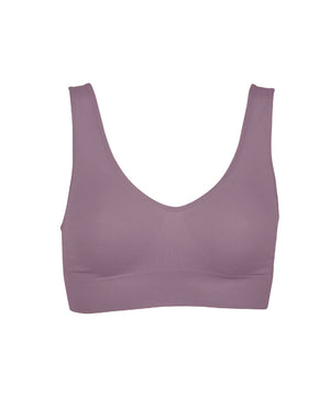 Lucia - Bra Top Widestraps Solid - 027 ELDERBERRY