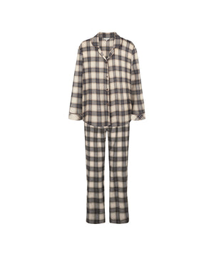Cotton - Flannel Pyjamas - 1089 BLUE/MOCCA
