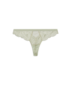Ck Black Embroidery - Coordinate Thong - LL5 MOSS GRAY