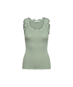 Silk - Top Regular W/Vintage Lace - 514 ICEBERG GREEN
