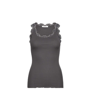 Silk - Top Regular W/Vintage Lace - 945 MAGNET