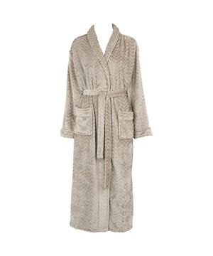 Filipa - Fleece Robe Long - 016 SAND
