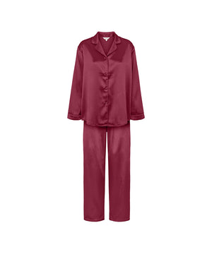 Satin - Long Sleeve Pyjamas - 194 RUBY RED