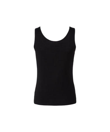 Bamboo Underwear - Tank Top With Lace - 02 BLACK