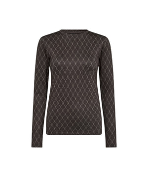 Hype The Detail - Printed Blouse - 43 BRUN