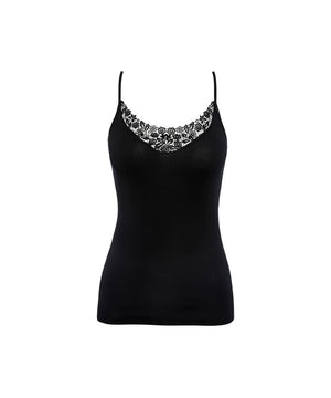 Feminin Sense - Spaghetti-Top - 992 BLACK