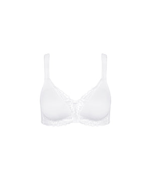 Modern Lace+cotton - Bh Uden Bøjle - 0003 WHITE