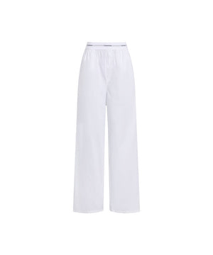 Cotton Poplin - Logo Wb Poplin Pant - 100 CLASSIC WHITE