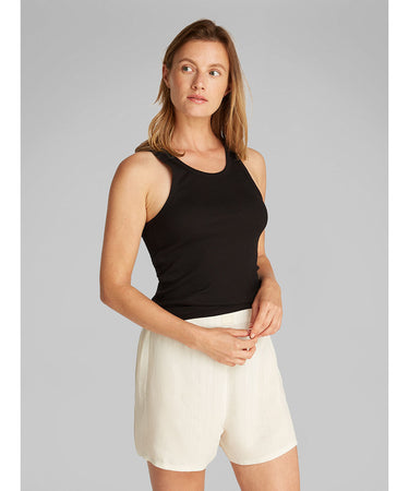 100% Cotton - Scoop Neck Cotton Tank 3Pk - 6H3 BLACK/WHITE/GREY HEATHER