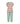 Bamboo Homewear - Sleeve PJ With Pirate Pants - 686 GREEN-CORAL AQUAREL