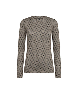 Hype The Detail - Printed Blouse - 45 SAND