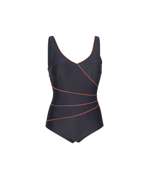 Bianca Classic+ - Swimsuit Daniella Classic - W114 GRAPHITE/CORAL