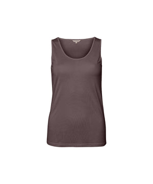 Silk Jersey - Tank Top - 190 COFFEE BEAN