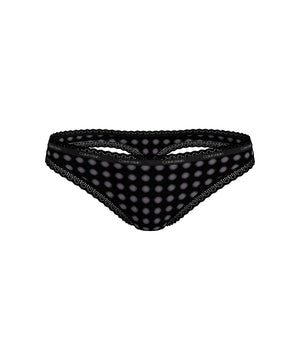 Lace Edge - Thongs - FTU BLUR DOTS BLACK