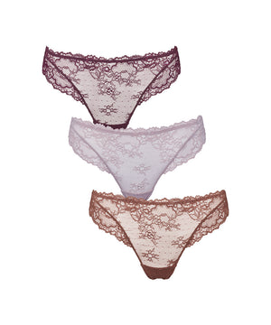 Lace - String 3-pack - 029 POTENT PURPLE