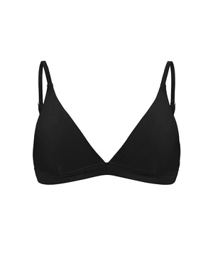 Swimwear - Wirefree Triangle Bikini Top - W099 BLACK