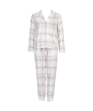 Check - Flannel Pyjamas - 493 GREY/SOFT ROSE