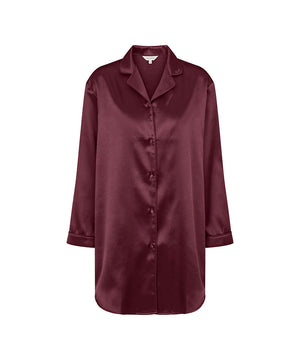 Homewear - Cotton & satin - Satin Long Sleeve Nightshirt - 231 PORT ROYALE