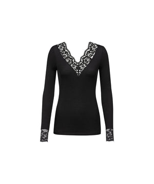 Wool - T-shirt Long Sleeve - 3 BLACK