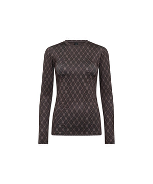 Hype the Detail - Printed Blouse - 51 BRUN