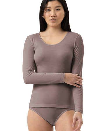 Exquisite - Long-Sleeved Shirt - 1279 MILK`N COFFEE