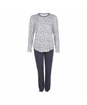 Bamboo Homewear - Bamboo Long Sleeve Pyjamas - 1032 GRAPHITE FLOWER