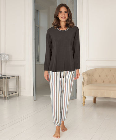 Bamboo - Flannel Pyjamas - 220 CHOCOLATE