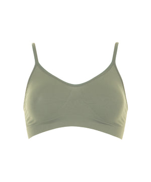Lucia - Bra Top Solid - 522 DUSTY GREEN