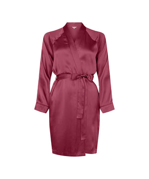 Silk Woven - Short Kimono - 194 RUBY RED