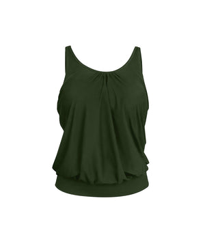 Bikini Tops - Tankini Top - W076 OLIVE