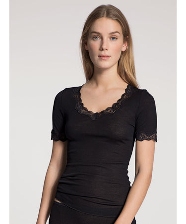 Richesse Lace - Top short-sleeve - 996 WS SCHWARZ