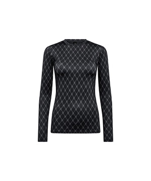 Hype the Detail - Printed Blouse - 50 BLACK