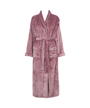 Filipa - Fleece Robe Long - 084 MELLOW MAUVE