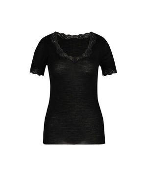 Richesse Lace - Top short-sleeve - 996 WS SCHWARZ