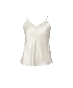 Pure Silk - Camisole W. Lace - 00 OFF-WHITE