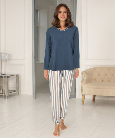 Bamboo - Flannel Pyjamas - 223 DENIM BLUE