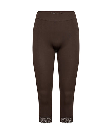 Decoy - Seamless Capri W/Lace - 89 BRUN