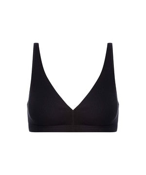 Organic Cotton - Triangle Bra - 3 BLACK