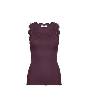 Silk - Top Regular W/Vintage Lace - 949 WINETASTING