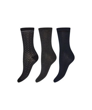3-Pack Shimmer - Ankle Socks - 9000 MULTIFARVET