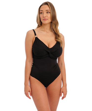 Ottawa - Uw Twist Front Swimsuit - BLK BLACK