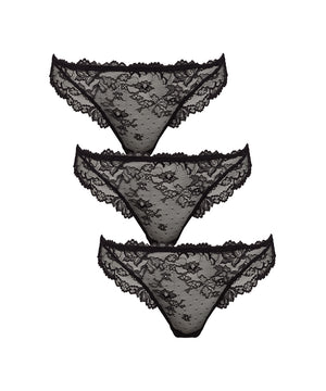 Lace - String 3-pack - 001 BLACK
