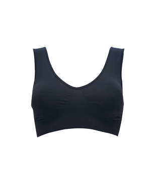 Lucia - Bra Top Widestrap Bamboo - 001 BLACK