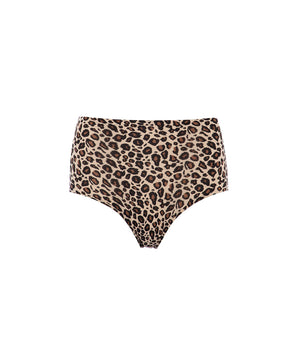 Softstretch - High Waist Brief / Print - 0OZ LEOPARD PRINT