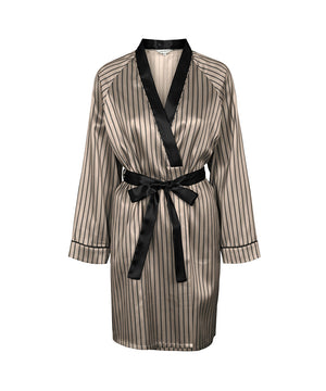 Satin - Short kimono - 1091 BLACK/MOON