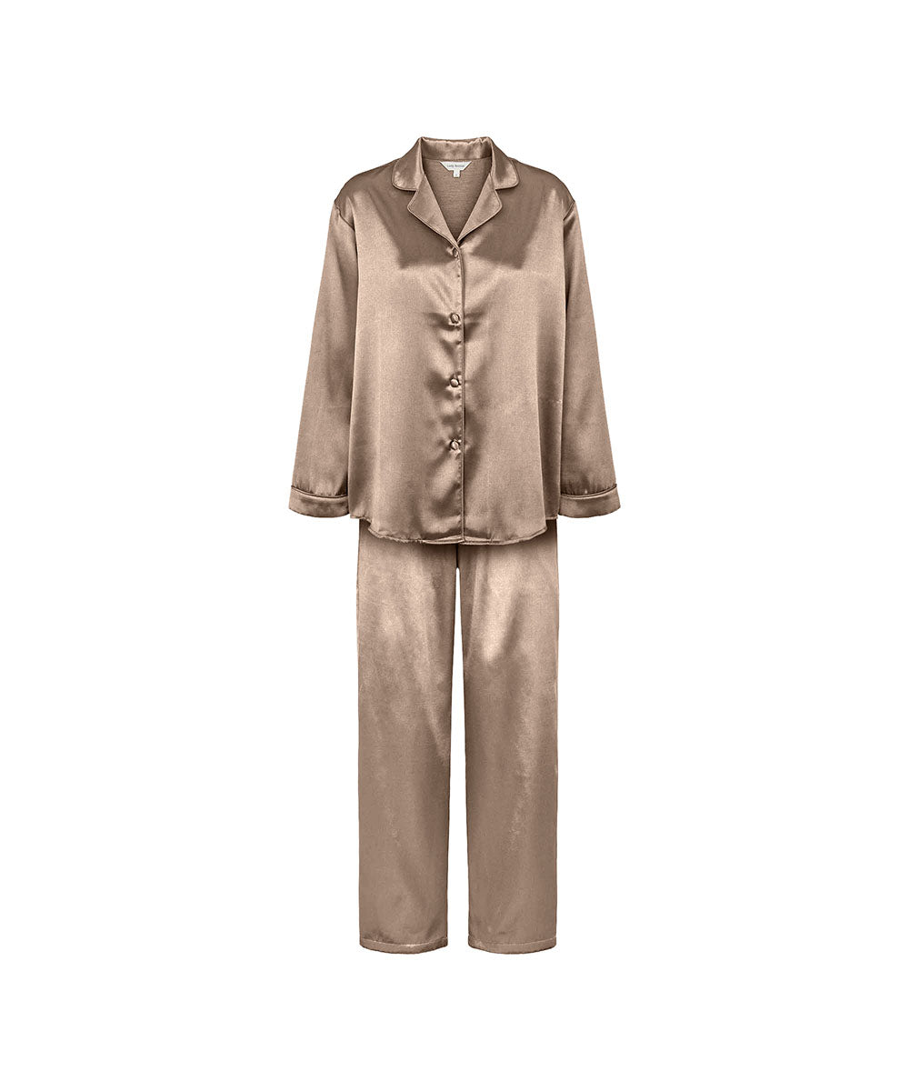 Moon Pyjamas Satin - Long Sleeve Pyjamas - 229 MOON ROCK – Wunderwear