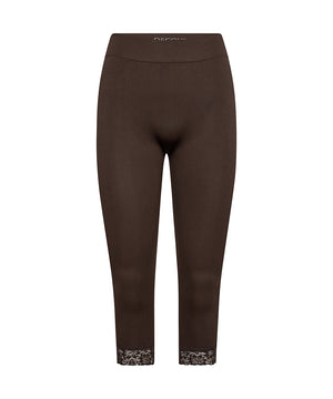 Decoy - Seamless Capri W/Lace - 89 BRUN