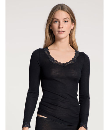 Richesse Lace - Top long-sleeve - 996 WS SCHWARZ