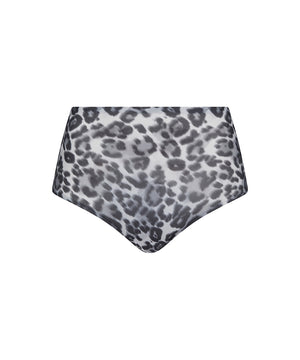 Softstretch - High Waist Brief / Print - B16 GREY LEOPARD