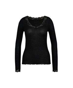 Richesse Lace - Top long-sleeve - 996 WS SCHWARZ
